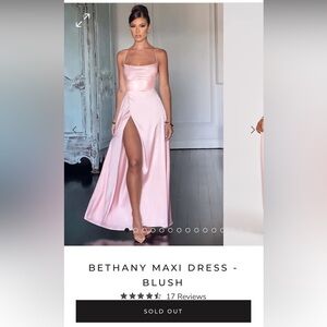 XS prom dress by Babyboo, NWT. Bethany maxi dress, color blush. Sold out on line